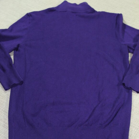 Apt 9 Purple Mock Turtleneck Sweater - LIKE NEW - Picture 2 of 5